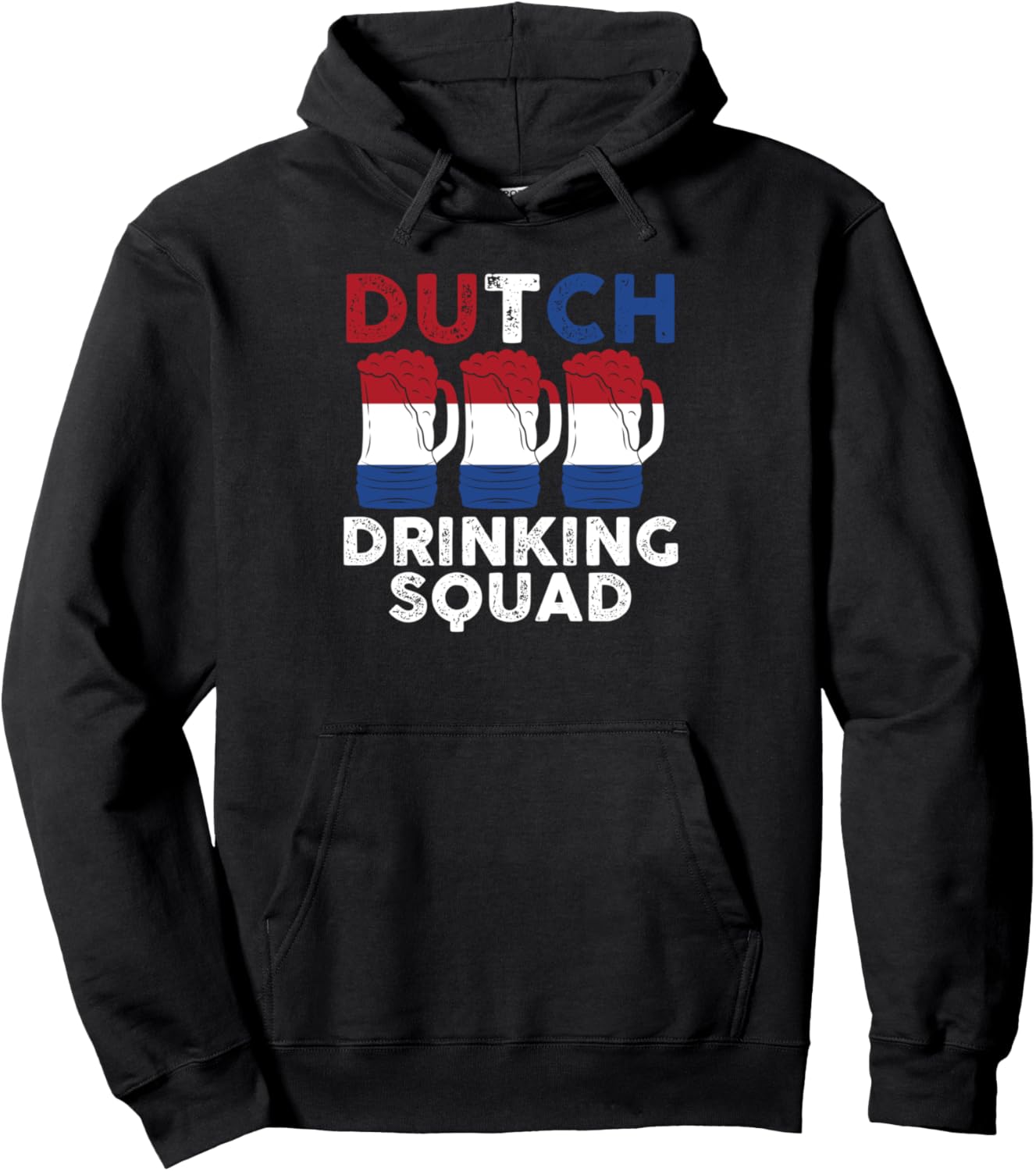 

Голландская команда любителей выпить Голландская толстовка Drinking Team & Dutch Flag Gift, черный