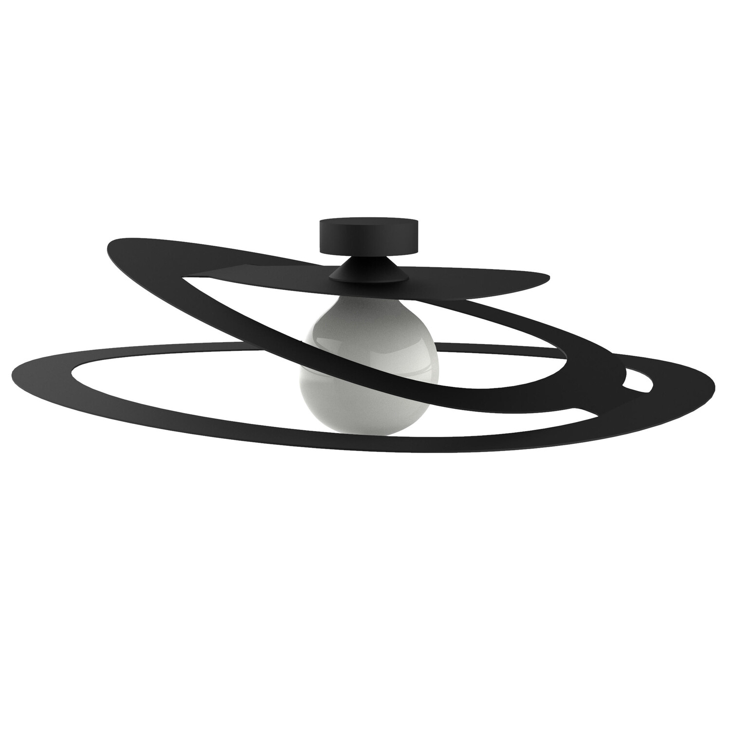 

Потолочный светильник Lumicom, 34x40x7,5 см, черный