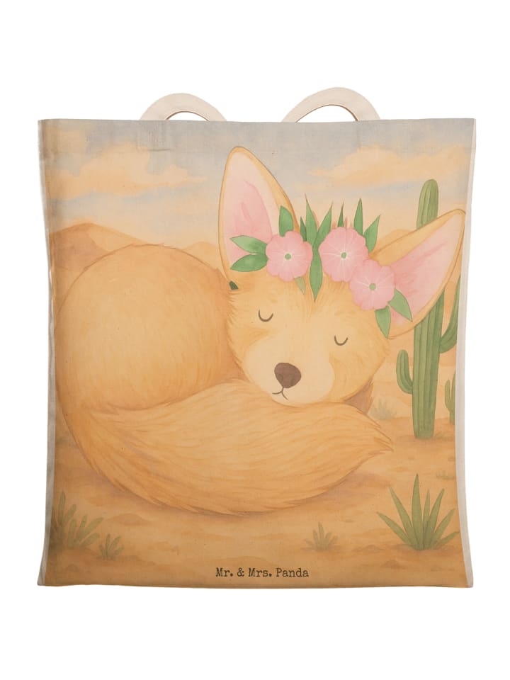

Сумка-шоппер с цветочным рисунком Лиса пустыни без... белого цвета Mr. & Mrs. Panda