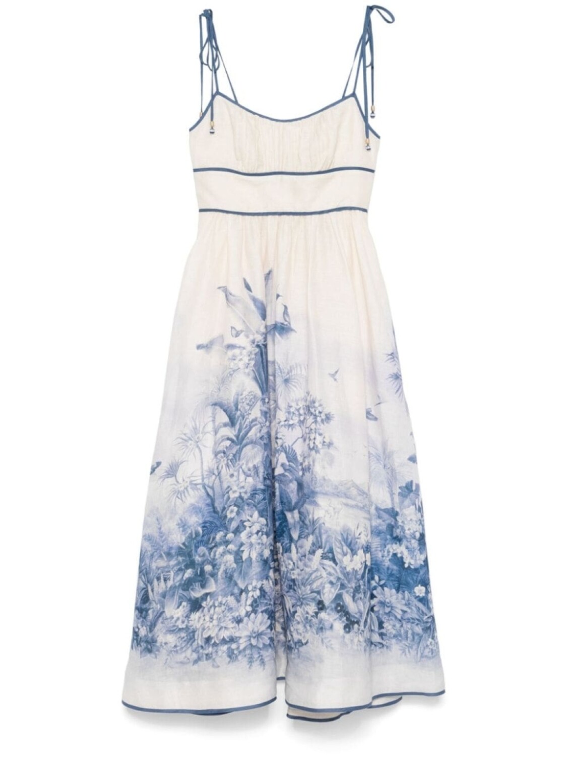 

Платье миди Wylie Picnic ZIMMERMANN, белый
