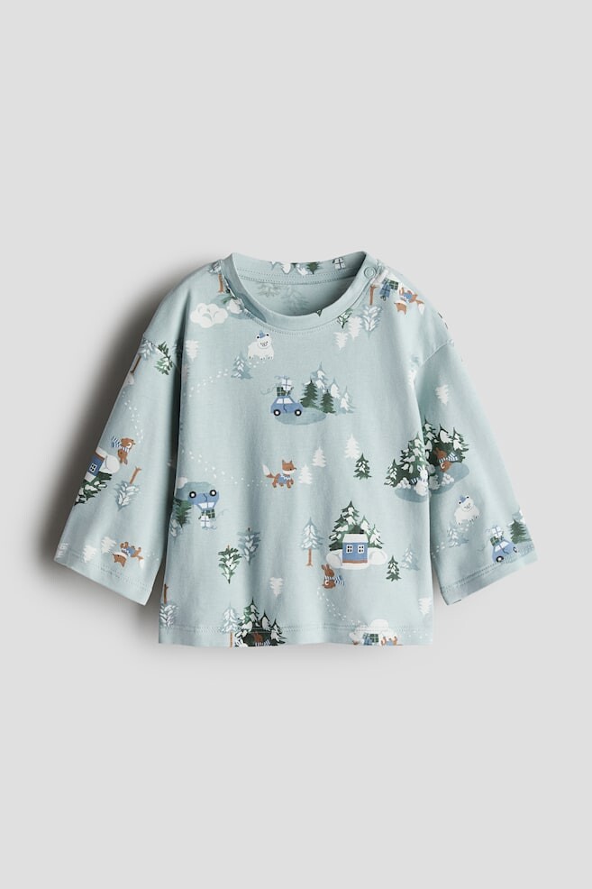 

Рубашка с длинным рукавом H&M, бирюзовый