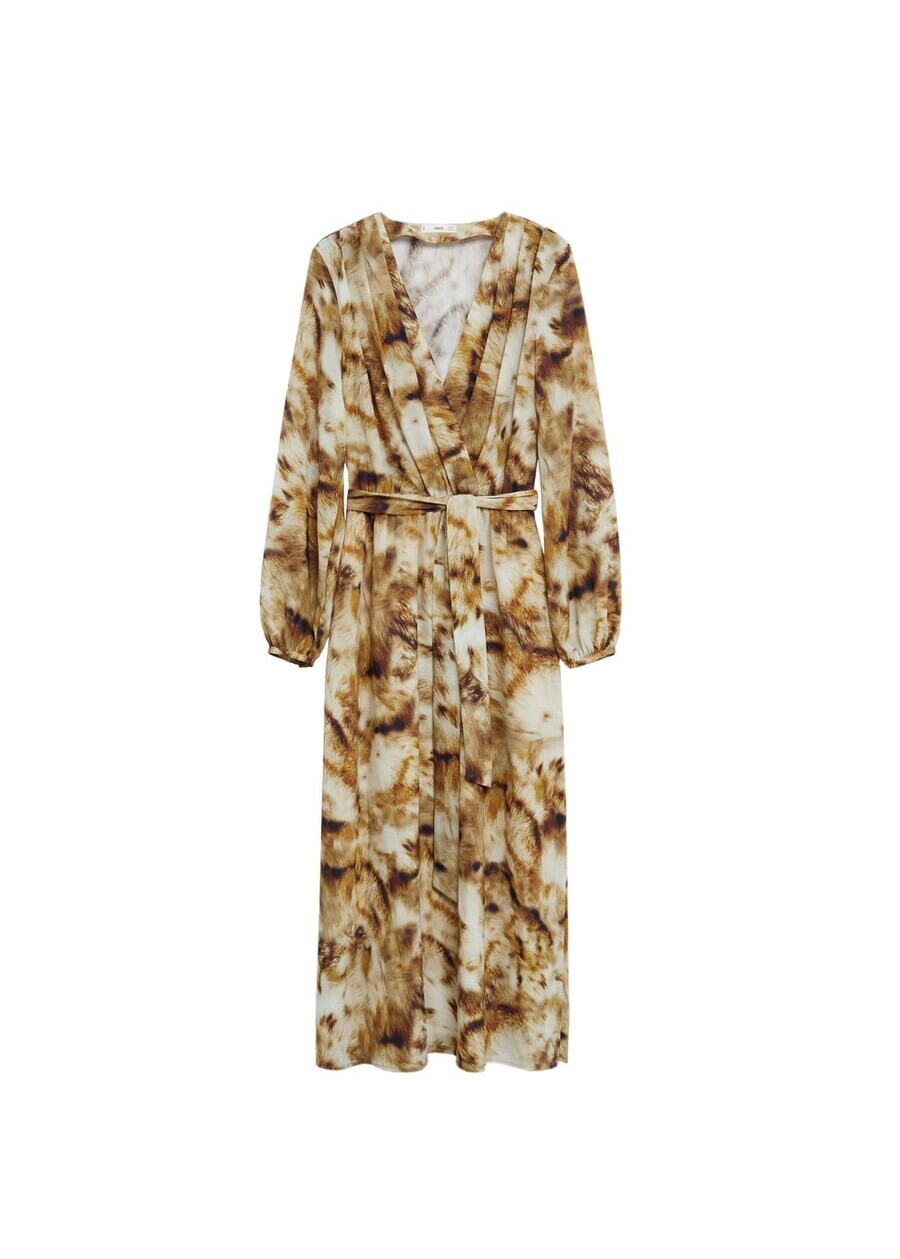 

Платье MANGO Dress Beso, коричневый