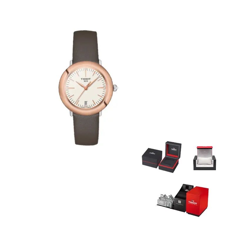 

TISSOT Часы Star Ring Series Quartz Movement Women's Watch Watch 33mm White Dial Stainless Steel Case Leather Strap