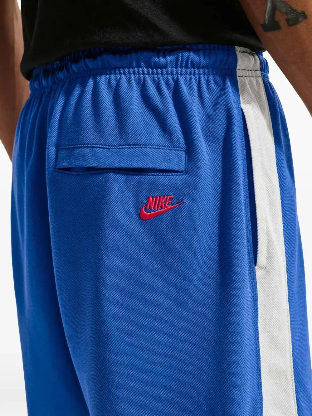 Шорты с логотипом и боковыми полосками Nike, синий — фото 3