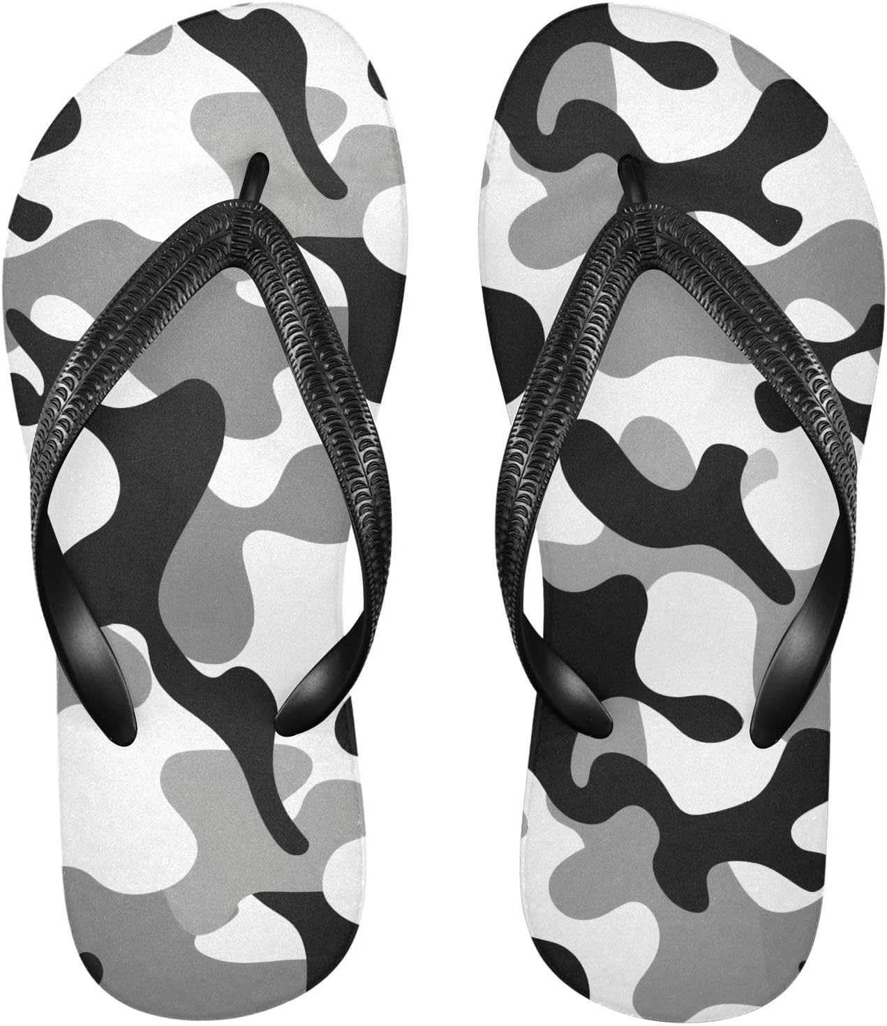

Камуфляжные черно-белые шлепанцы для пляжа, душевые, резиновые, противоскользящие, летние тапочки для мужчин и женщин, для ходьбы Sinestour