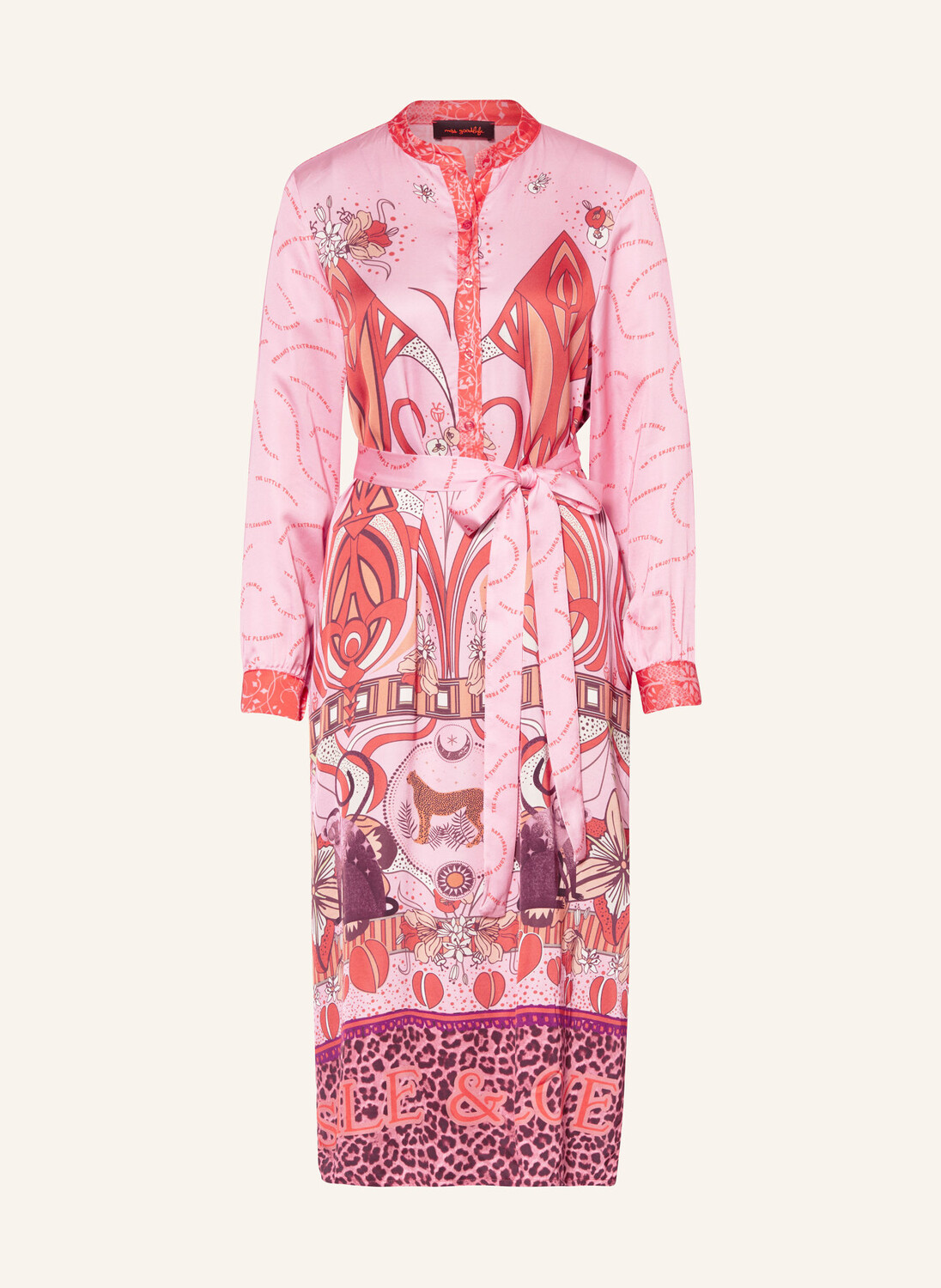 

Атласное платье miss goodlife, цвет ROSA/DUNKELORANGE/BEIGE