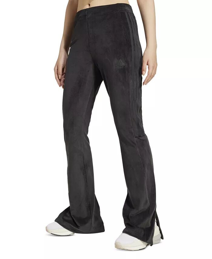 

Женские расклешенные леггинсы Tiro Ribbed Velour adidas, черный