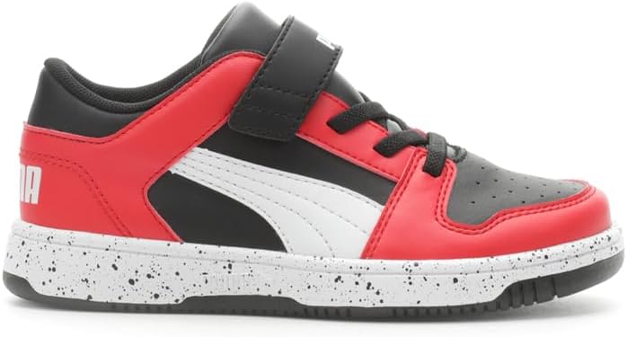

Кроссовки PUMA Kids Boys Rebound V6 Lo Speckle с шнуровкой для мальчиков, повседневные - черные