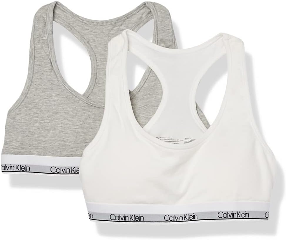 

Бюстгальтеры-бралетты Calvin Klein Girls Modern, упаковка и поштучно, Classic White/Heather Grey