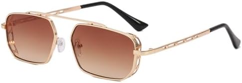 

Винтажные красные прямоугольные солнцезащитные очки 2027 года для женщин, розовые маленькие металлические мужские солнцезащитные очки, солнцезащитные очки UV400 MTZJH, C3