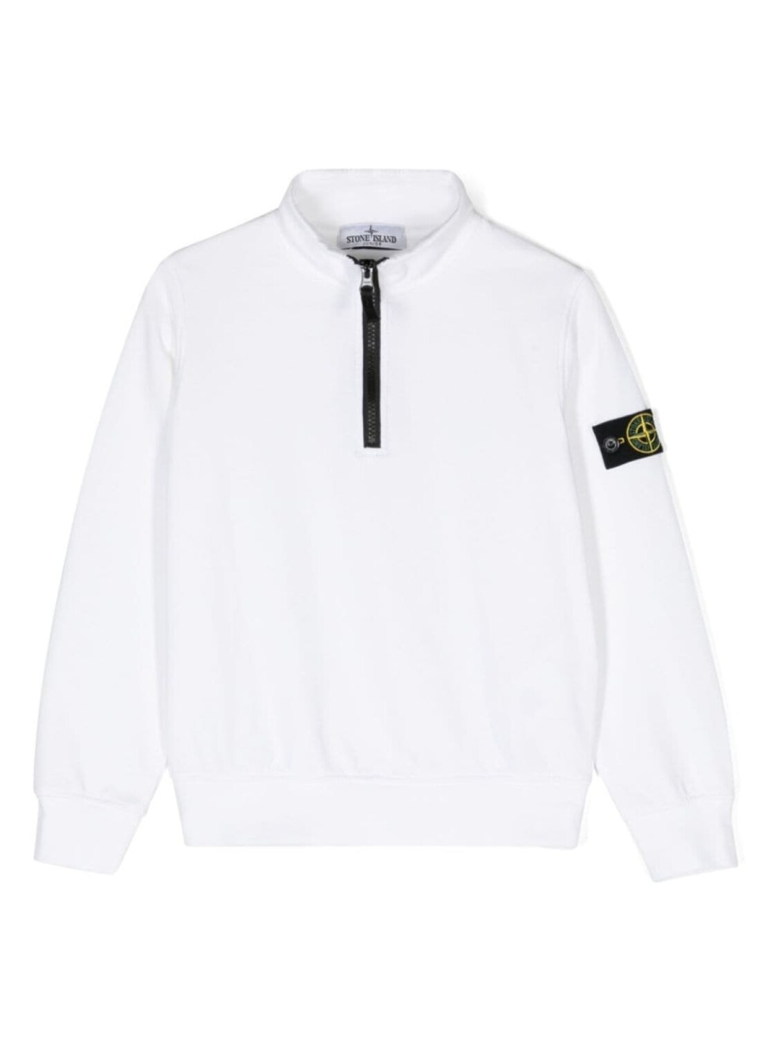 

Stone Island Junior толстовка с нашивкой Compass, белый