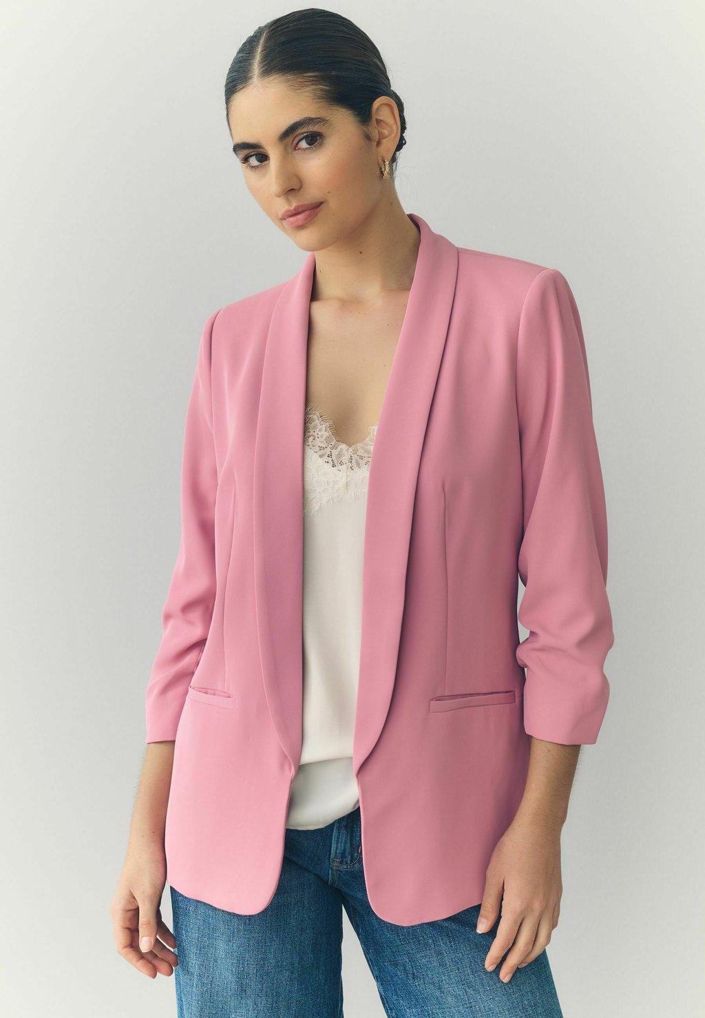 

Блейзер RUCHED SLEEVE Next, розовый