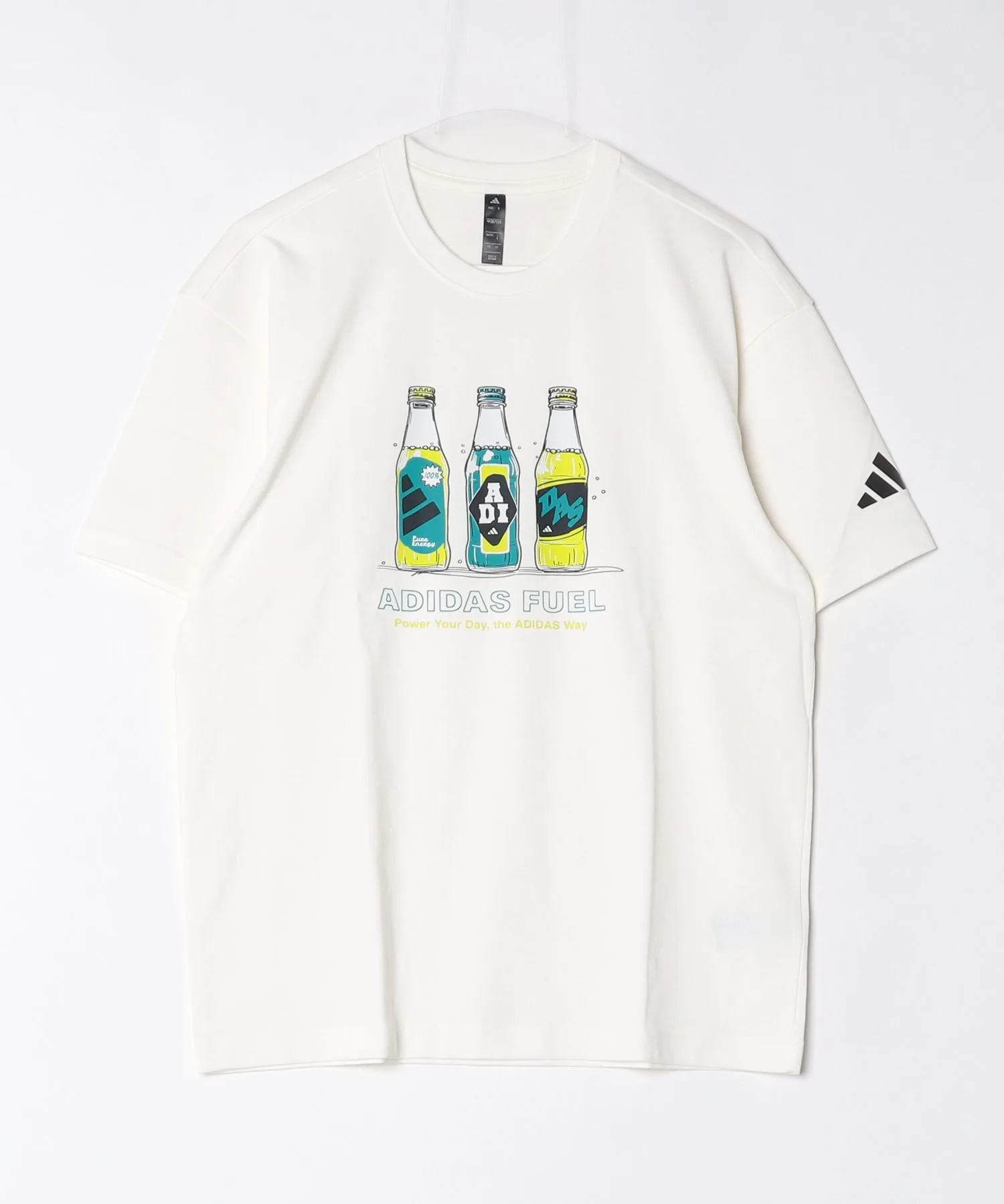 Мужская футболка с летним принтом Drink Graphic adidas офф-белая