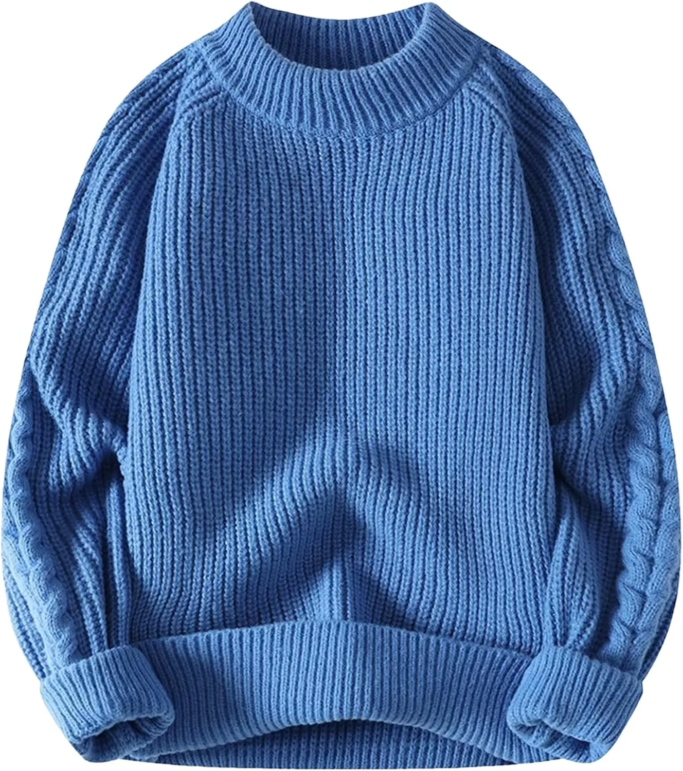 

Мужской свитер вязаный пуловер с круглым вырезом