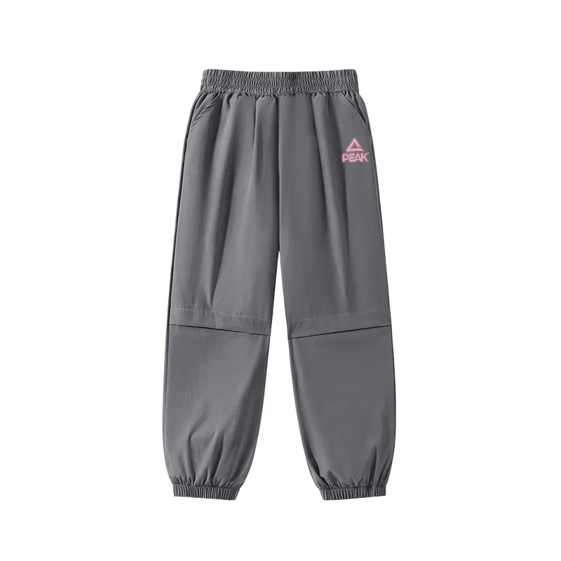 Детские быстросохнущие штаны PEAK Iron Gray/PK Pink