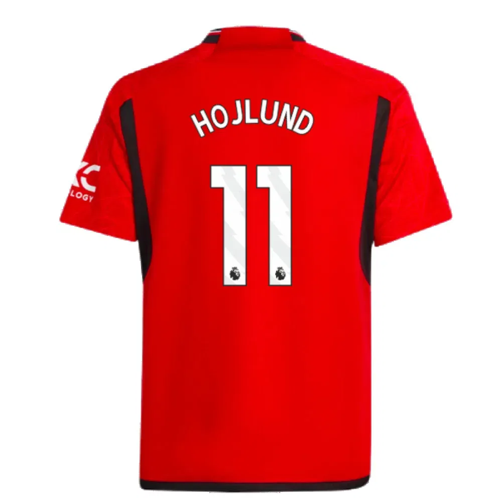 Футболка домашняя Manchester United 2023-24 Hojlund 11 Manchester United Fc, красный — фото 2