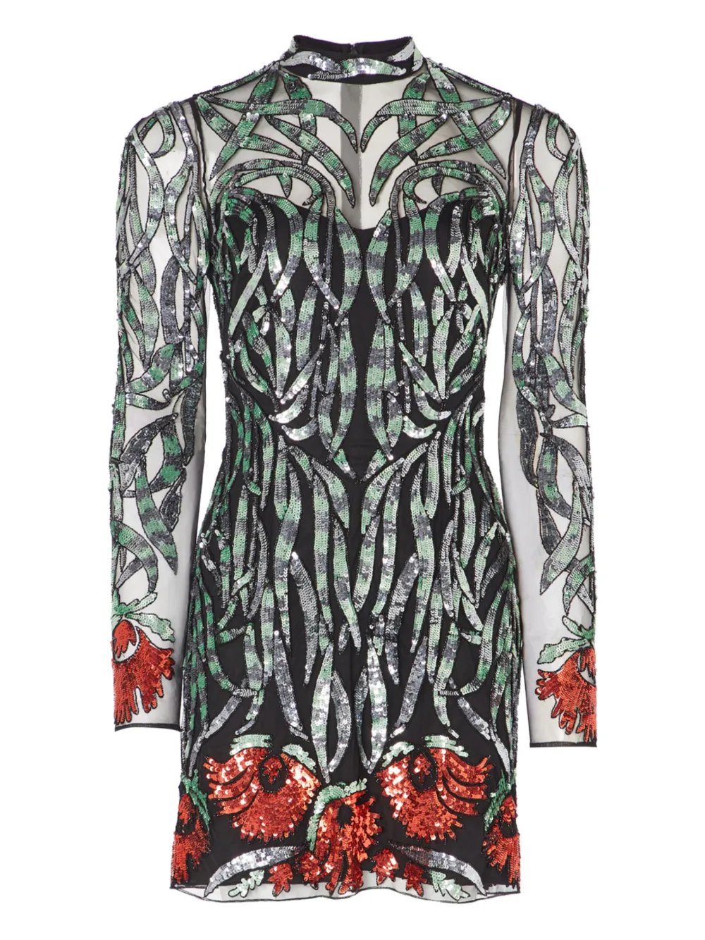 

Платье мини с пайетками Temperley London, черный
