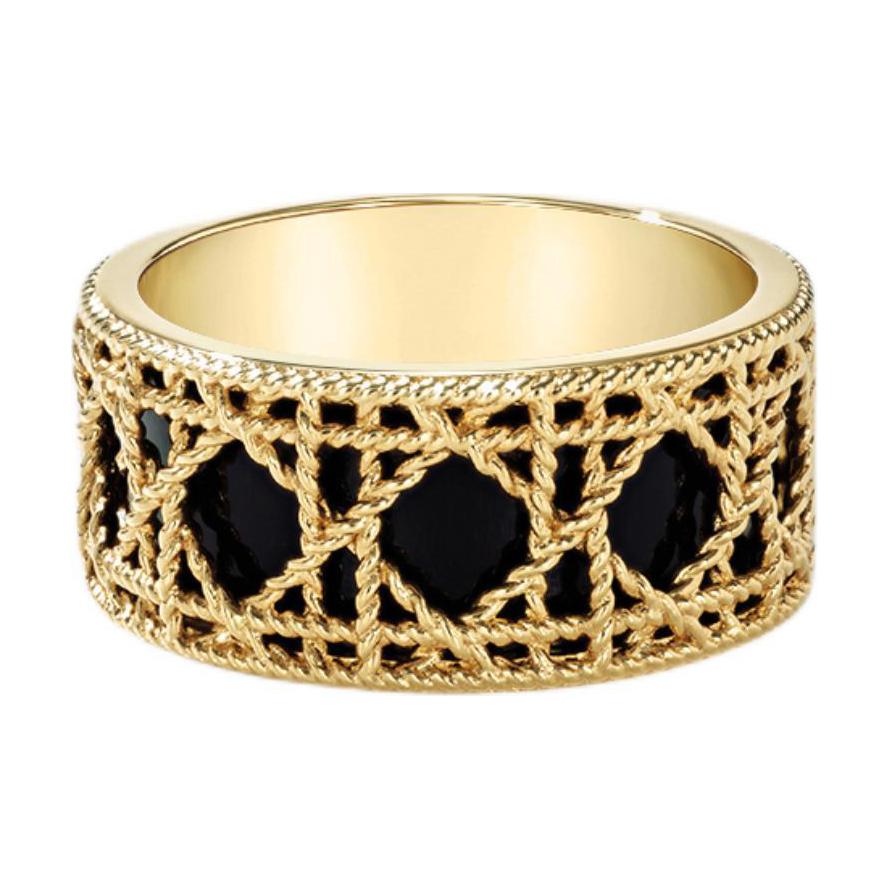 

Кольца Unisex 18K Gold с черным покрытием DIOR, золотой