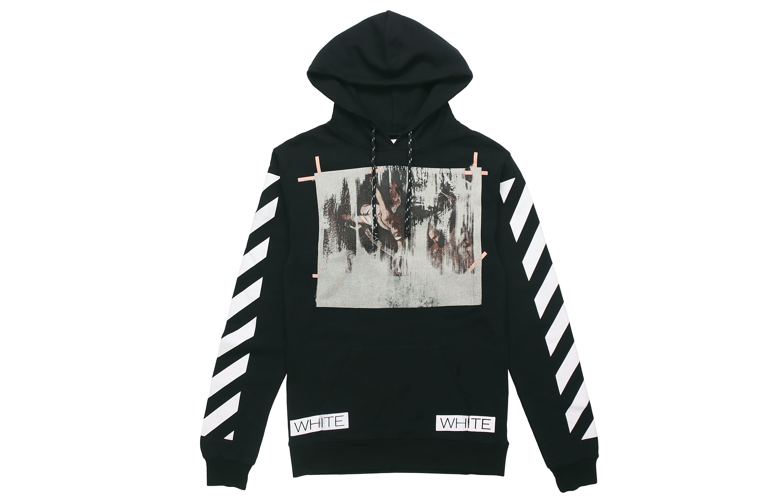 

Толстовка мужская Off-White с капюшоном, черный / белый