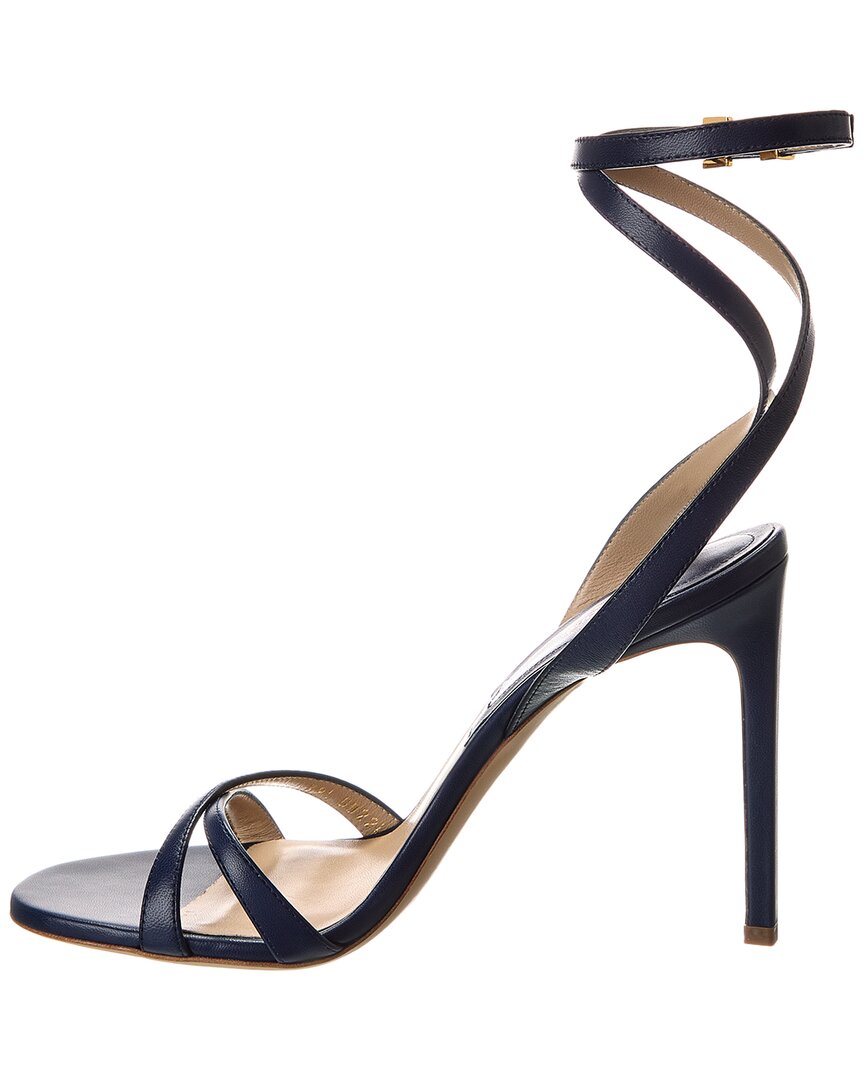 Michael Kors Collection Chrissy Runway Leather Sandal, синий — фото 2