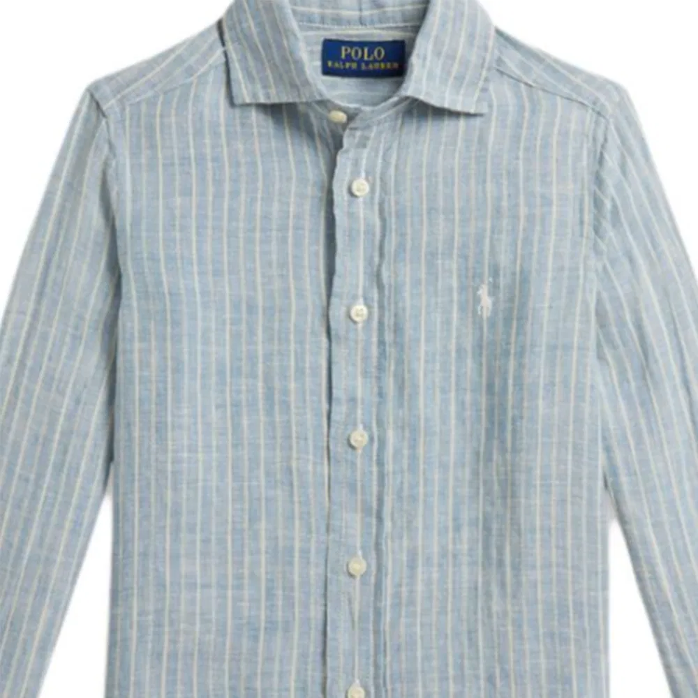 Повседневная рубашка для мальчиков Polo Ralph Lauren Blue Beige — фото 4