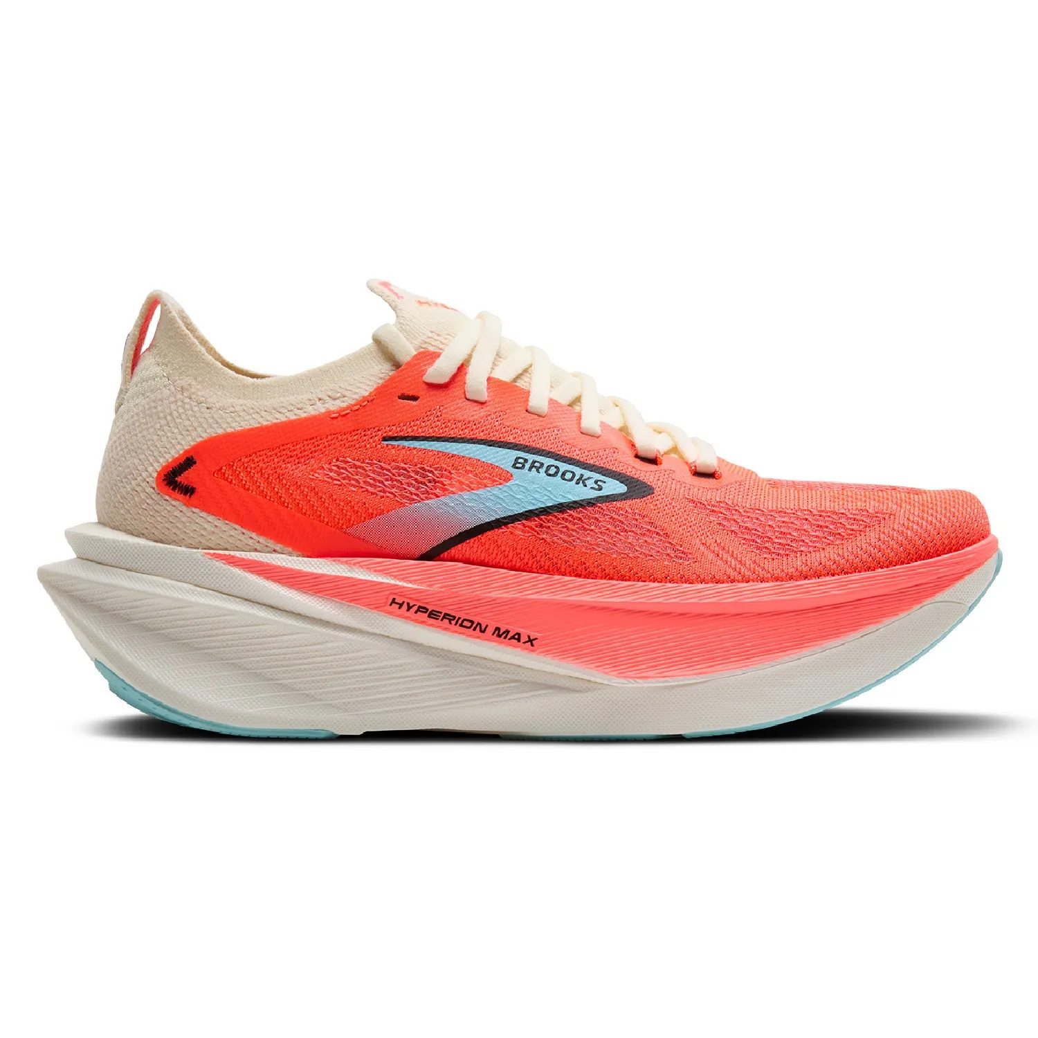 Женские кроссовки Hyperion Max 3 для бега по дороге Brooks, Coconut/Fiery Coral/Atomizer