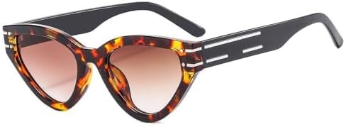 

Солнцезащитные очки «кошачий глаз» для женщин, ретро-винтажные солнцезащитные очки с леопардовым принтом, треугольные очки с градиентным переходом цвета MTZJH, Leopard Black Tea