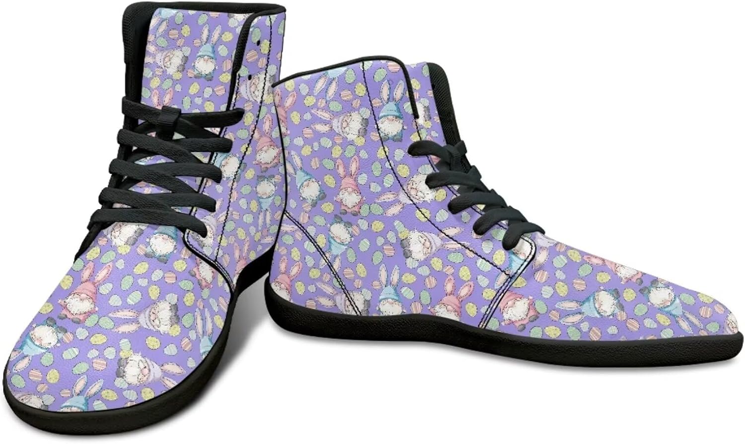 

Высокие кроссовки с пасхальным принтом для бега - нескользящие кроссовки для бега, мужская обувь для бега по земле, повседневная спортивная обувь Watdotory, Easter Gnomes Print