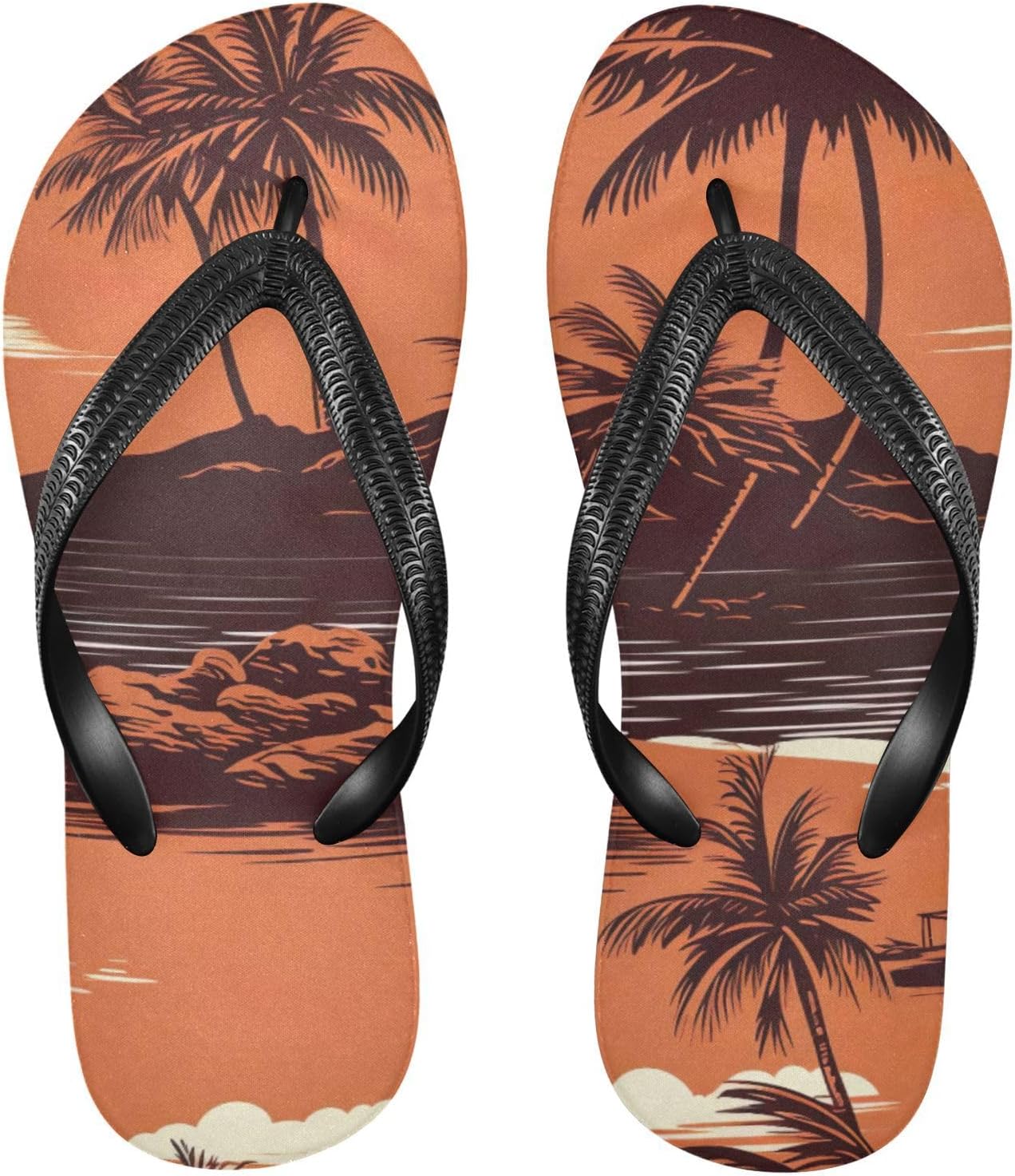 

Сланцы Palm Tropical Beach для пляжа, летние повседневные сандалии для женщин и мужчин Kfbe