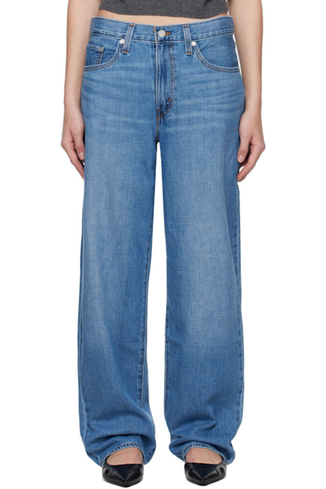 

Синий мешковатый папин лен + джинсы Levi's