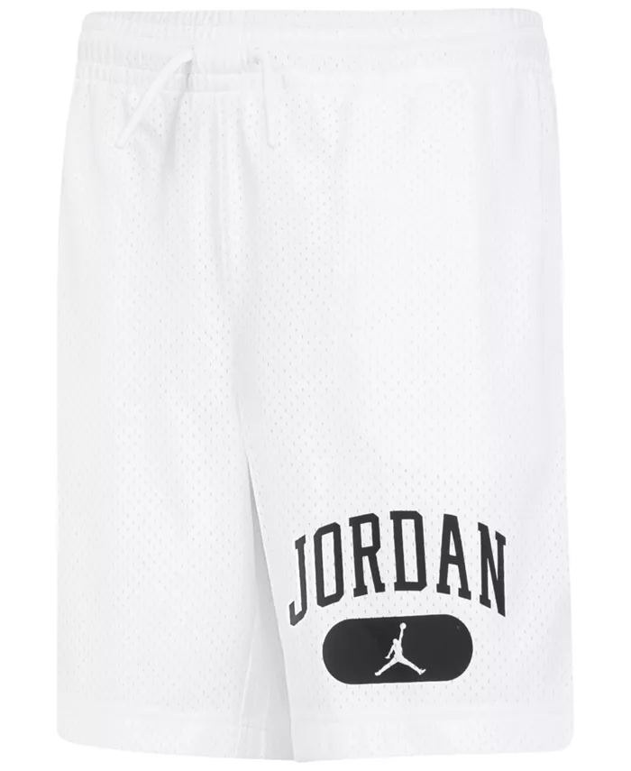 

Шорты с сетчатыми вставками и логотипом Big Boys Jordan, белый