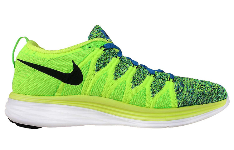 

Кроссовки Flyknit Lunar 2 женские с низким верхом, зеленые/черные/белые Nike