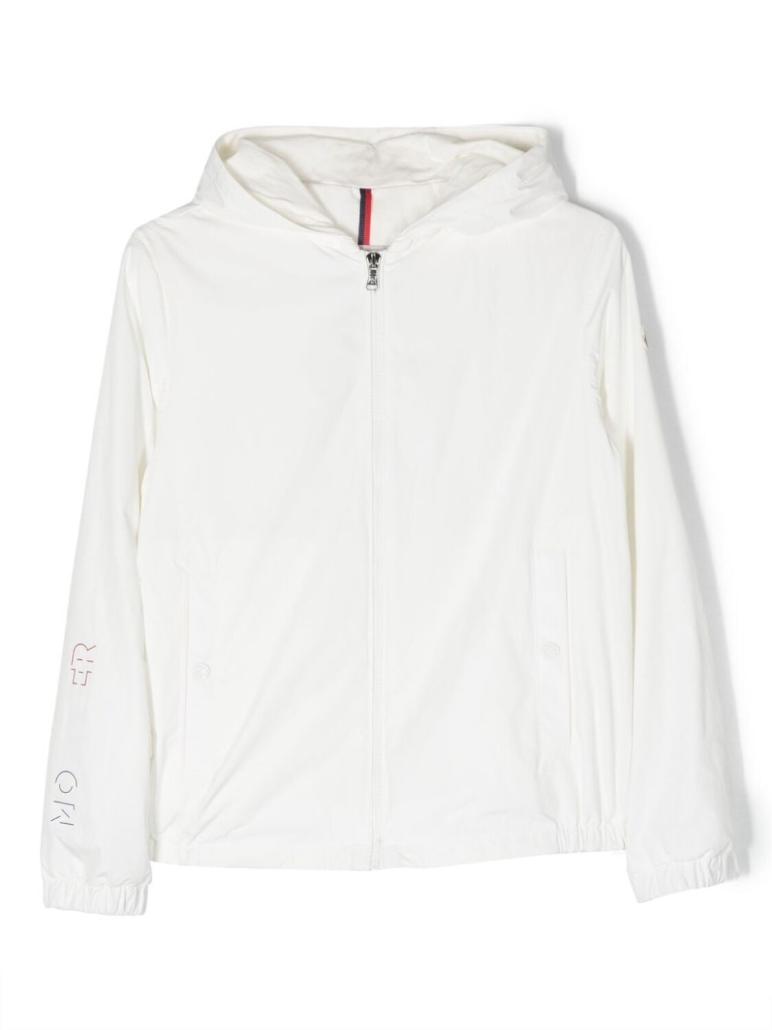 

Плащ на молнии с логотипом Moncler Enfant, белый