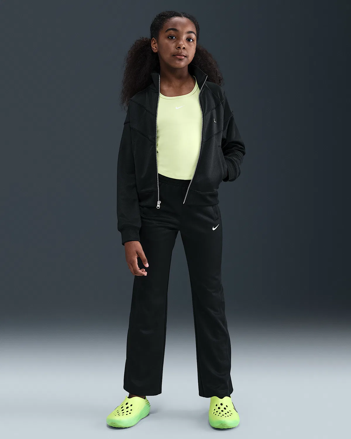 Детские спортивные штаны Nike Sportswear для девочек, Black/Black/White