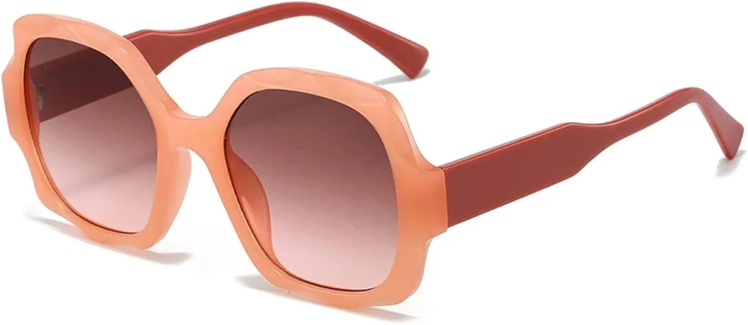 

Солнцезащитные очки с защитой от УФ-излучения UV400 | Легкая оправа | Для женщин и мужчин | Для занятий спортом на открытом воздухе и вождения DSVIGF, Pinkbrown-pink