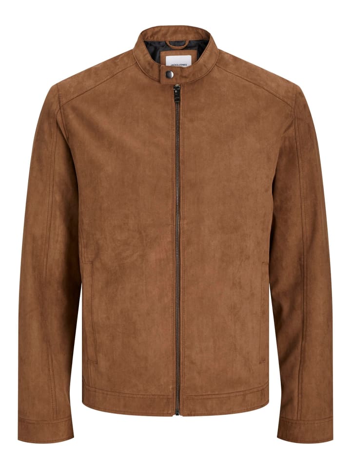 

Кожаная куртка JACK & JONES PLUS, коричневый