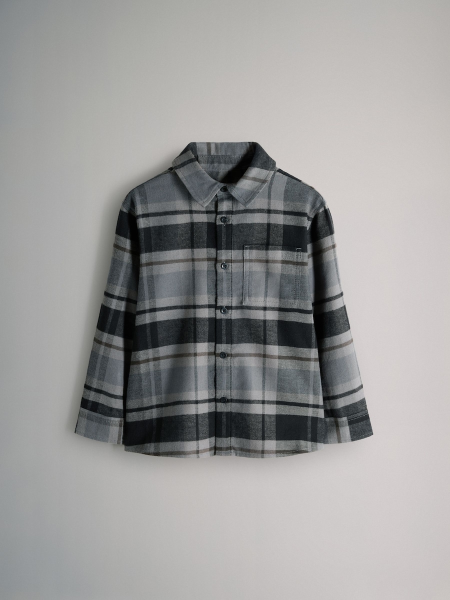 Рубашка на пуговицах классического кроя The Set, Navy/Grey/Anthracite/Stone — фото 2