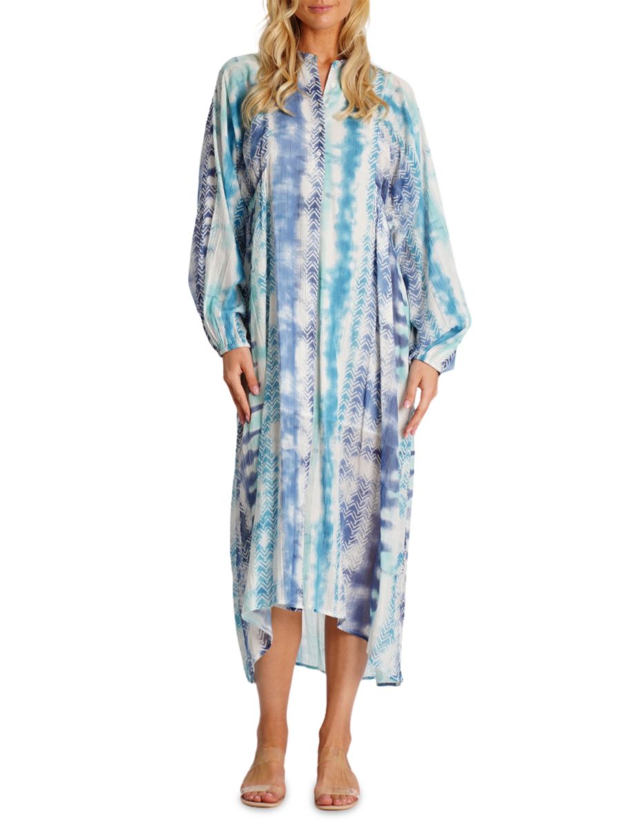 

Платье макси с принтом тай-дай La Moda Clothing, цвет Blue White