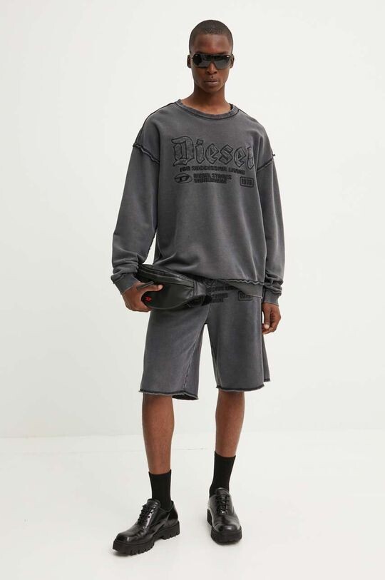 

S-BOXT-RAW толстовка из хлопка Diesel, серый