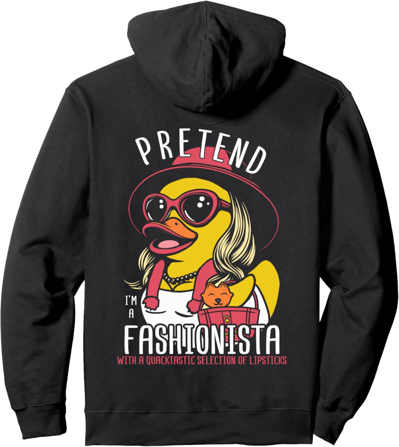 

Модная резиновая уточка, утенок для покупок, модный стиль, худи Stylish Duck Fashion Rubber Ducky Couture, черный