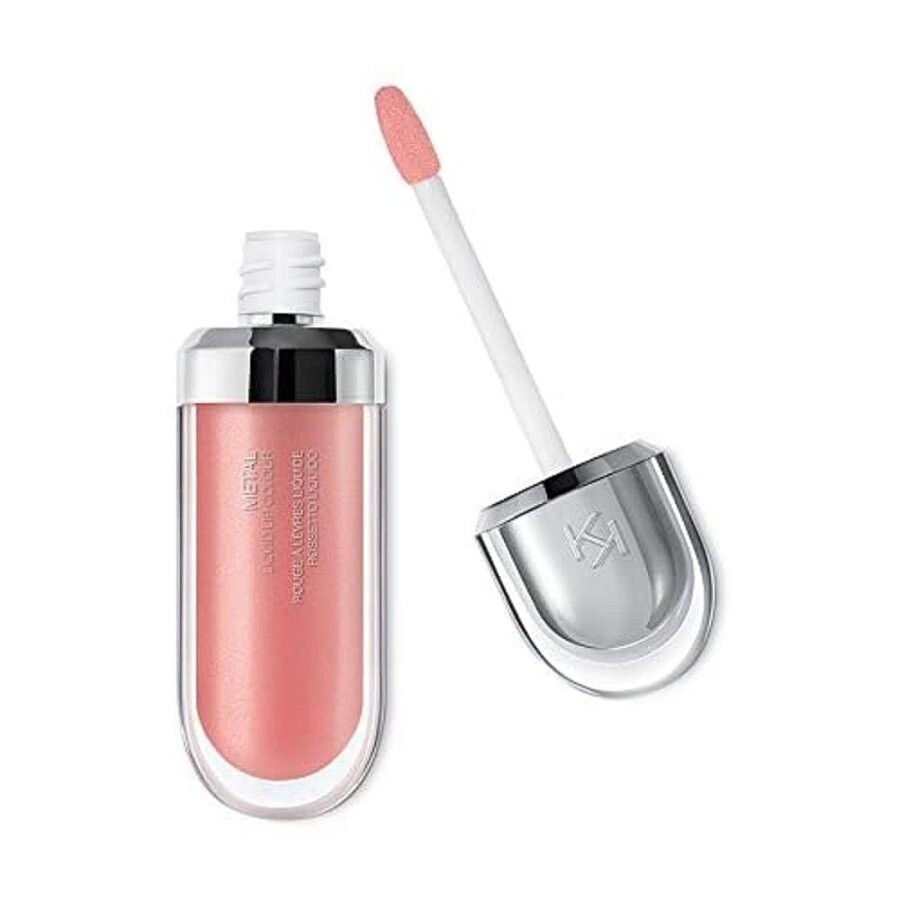 KIKO Milano, Metal Liquid Lip Color, жидкая губная помада с металлическим покрытием, оттенок 01 Rosy Nude, 6,5 мл