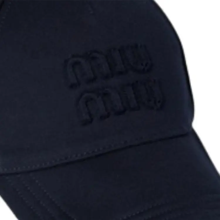 MIU MIU Хлопковая бейсболка женская черная, Black — фото 4