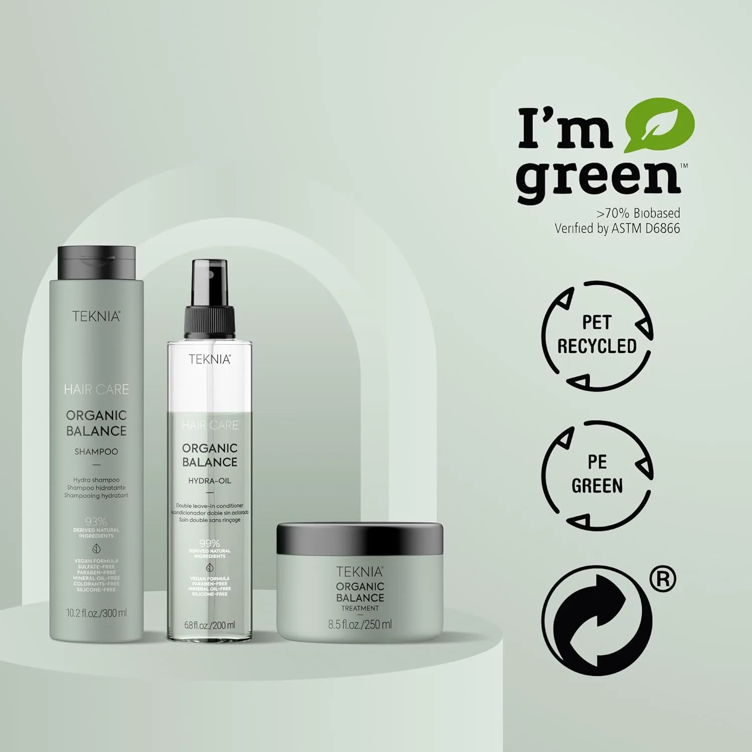 Набор Lakmé Teknia Organic Balance для розничной продажи - полноразмерные версии шампуня, средства для ухода и увлажняющего масла Organic Balance. — фото 4