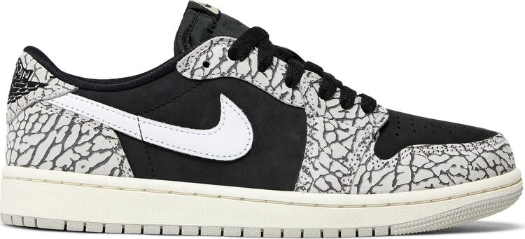 Кроссовки Wmns Air Jordan 1 Retro Low OG 'Black Cement', черный