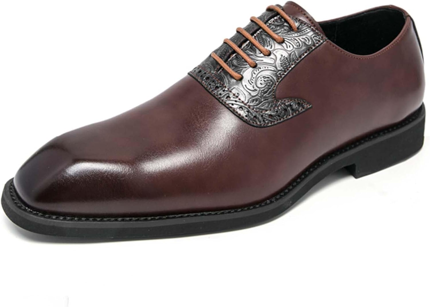 

Мужские оксфорды Классические шнурованные Городские деловые повседневные формальные туфли, подходящие для ходьбы, вождения, поездок на работу, офисной формы, банкетов, свадеб, костюмов и платьев Generic, коричневый