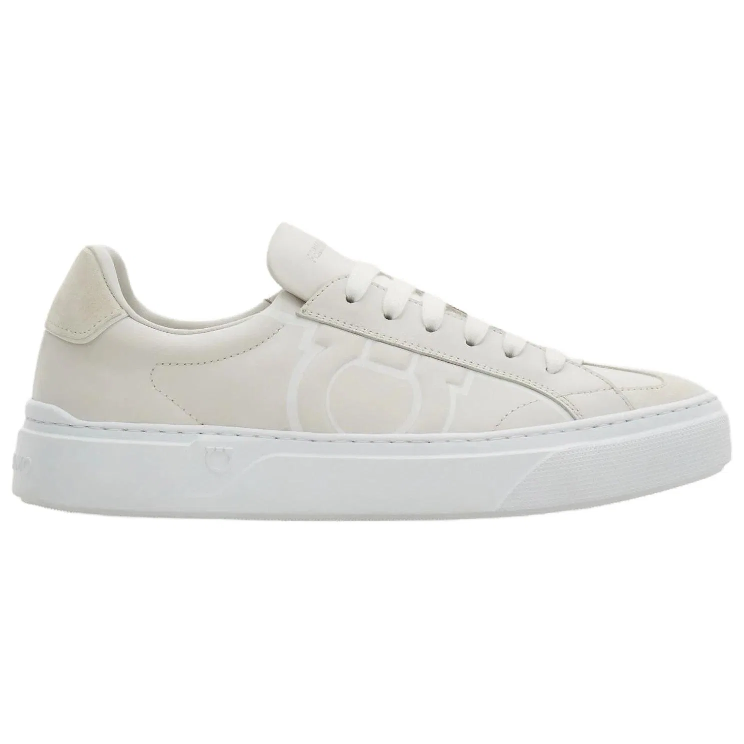 Кроссовки для скейтбординга Gancini Low top Ferragamo с коробкой белые — фото 3