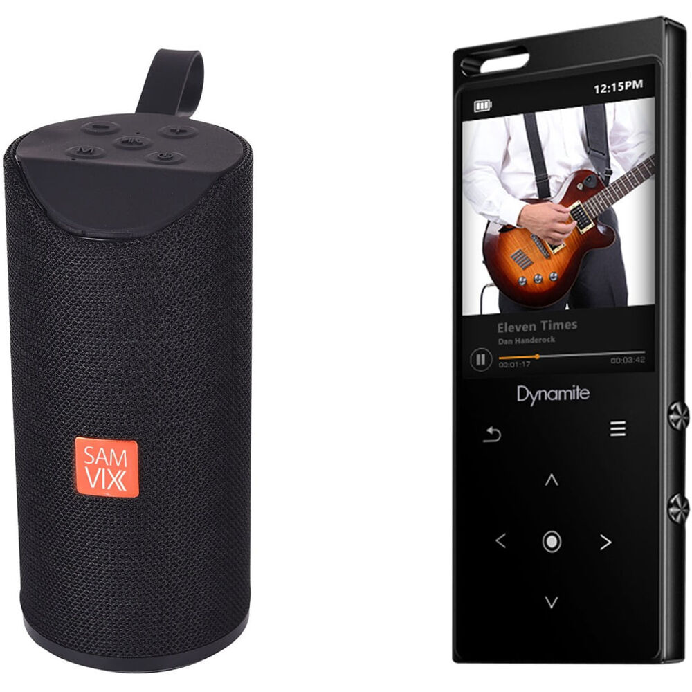 

Спортивный MP3-плеер Samvix Dynamite 8 ГБ с Bluetooth-динамиком (черный)
