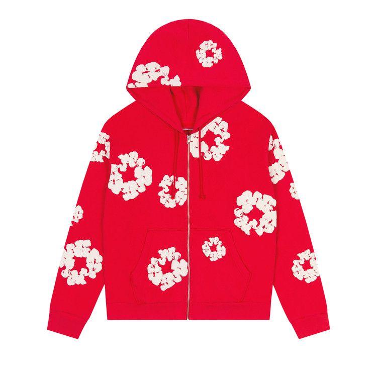 

Худи Denim Tears Cotton Wreath Zip Hoodie, Red