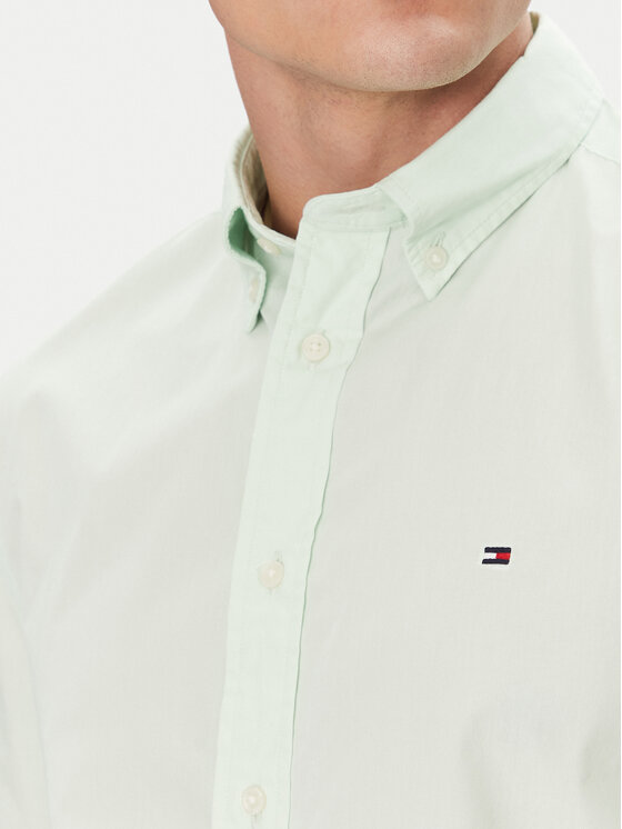 Рубашка обычного кроя MW0MW37584 Tommy Hilfiger, зеленый — фото 4