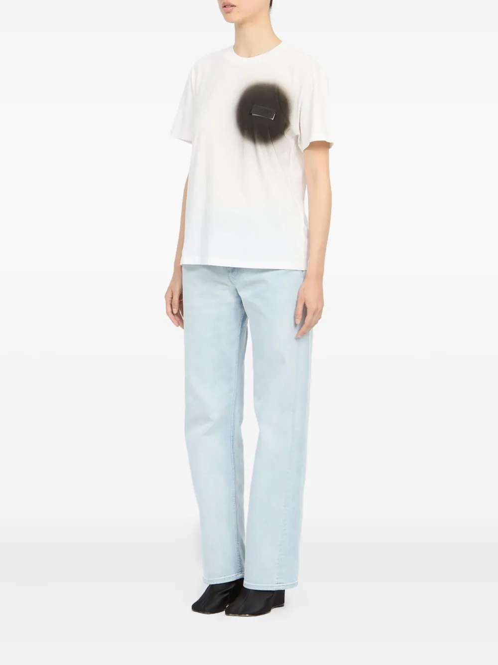 Футболка с графичным принтом Mm6 Maison Margiela, белый — фото 4